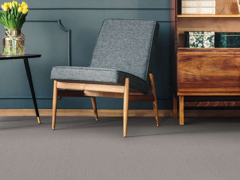 grey carpets in a stylish sitting area